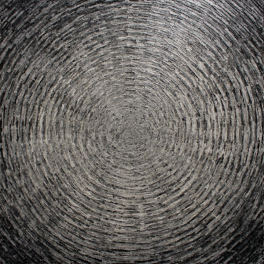 Painting titled "Éclat noir blanc" by Jonathan Pradillon, Original Artwork, Acrylic Mounted on Wood Stretcher frame