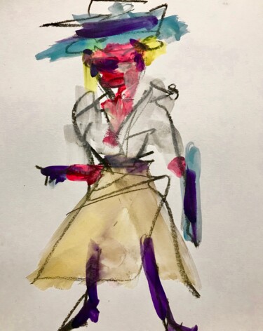 绘画 标题为“Cowgirl II” 由Karen Thomas, 原创艺术品, 丙烯