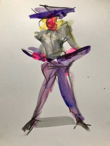 绘画 标题为“Cowgirl” 由Karen Thomas, 原创艺术品, 丙烯
