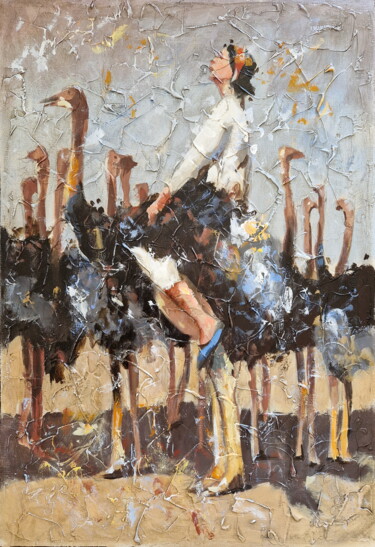 Painting titled "Renaissance" by Sergey Makhov, Original Artwork, Oil Mounted on Wood Stretcher frame