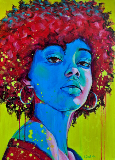 Painting titled "Loneliness of Octob…" by Lana Castella, Original Artwork, Acrylic