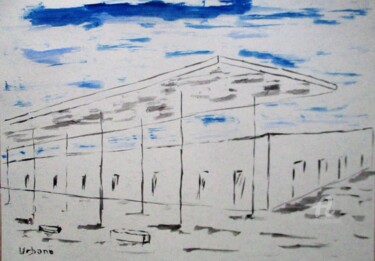 Painting titled "Gare de Carpentras" by Roberto Urbano, Original Artwork, Watercolor