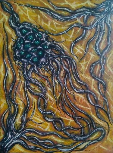 Pintura titulada "tubularia I" por Guillaume Petit (Egill Amüu), Obra de arte original, Oleo
