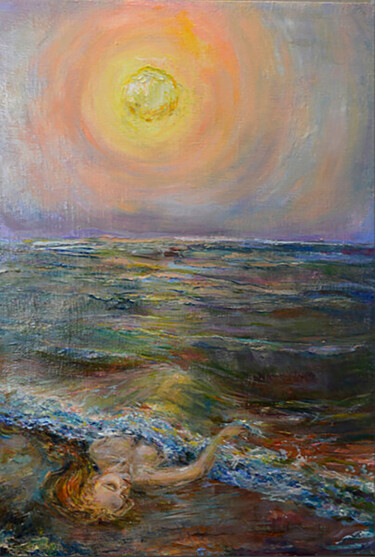 Malerei mit dem Titel "Peace of mind." von Elena Reutova, Original-Kunstwerk, Öl Auf Keilrahmen aus Holz montiert
