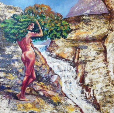 绘画 标题为“"Девушка Сосна"” 由Roman Siabro, 原创艺术品, 油