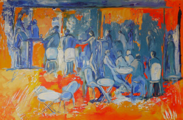 Malerei mit dem Titel "Comptoir" von Nicole Lairez-Sosiewicz, Original-Kunstwerk, Acryl