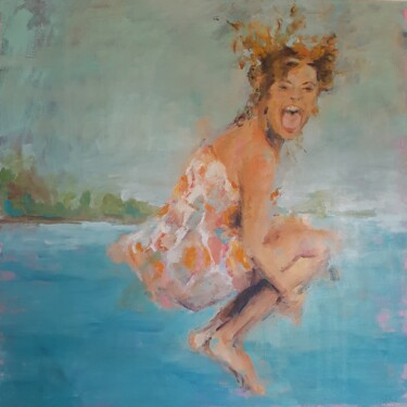 Peinture intitulée "YES!!!!" par Isabelle Cotillard, Œuvre d'art originale, Huile Monté sur Châssis en bois