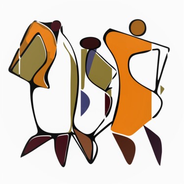 数字艺术 标题为“Three Women” 由Natalicio Borges Jr, 原创艺术品, 2D数字工作