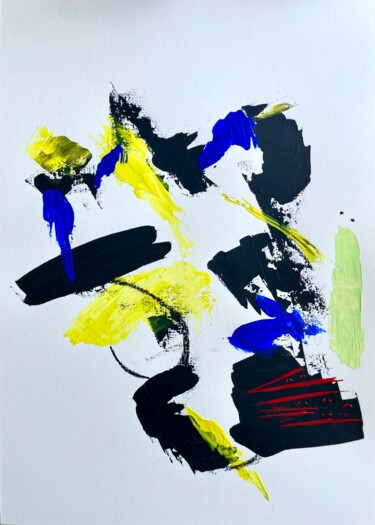 绘画 标题为“Abstract portrait V…” 由Taia Tasman (Arttasmania), 原创艺术品, 丙烯