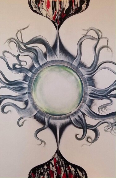 De l'autre côté Schilderij getiteld "De l'autre côté" door Monique Boudreau, Origineel Kunstwerk, Acryl