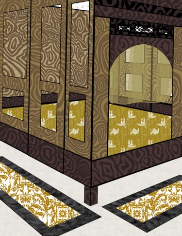 数字艺术 标题为“Chinese Wedding Bed” 由Ana Teresa Dias Da Silva, 原创艺术品, 数字油画