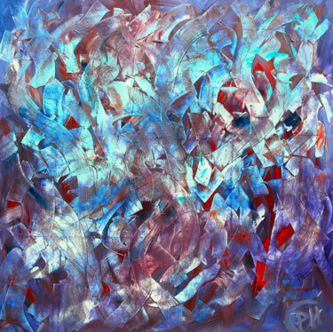 Painting titled "DIGITAL GARDEN" by Philippe Ceulemans, Original Artwork, Oil