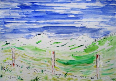 Painting titled "Suc de Montfol" by Roberto Urbano, Original Artwork, Watercolor