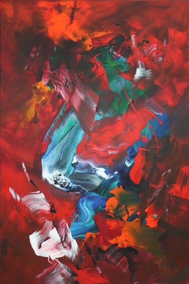 Painting titled "Never Let You Go" by Paresh Nrshinga F R S A, Original Artwork, Acrylic Mounted on Wood Stretcher frame