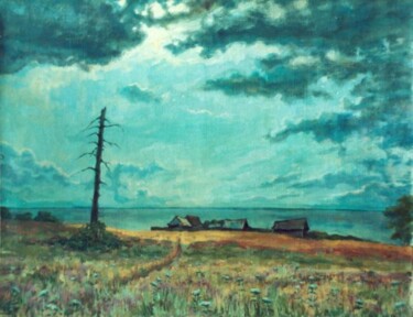 Painting titled "Утро на Великом мор…" by Oigan, Original Artwork, Oil