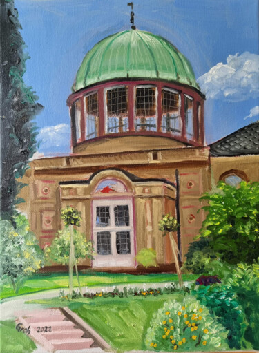 Botanischer Garten Peinture intitulée "Botanischer Garten" par Arne Groh, Œuvre d'art originale, Huile Monté sur Châssis en bois