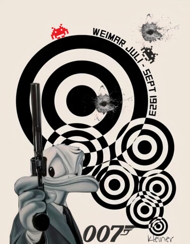 绘画 标题为“Donald 007 vs Invad…” 由Dominique Kleiner, 原创艺术品, 数字油画