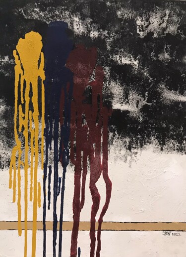 Painting titled "Primary Blots" by Iana Volga, Original Artwork, Acrylic