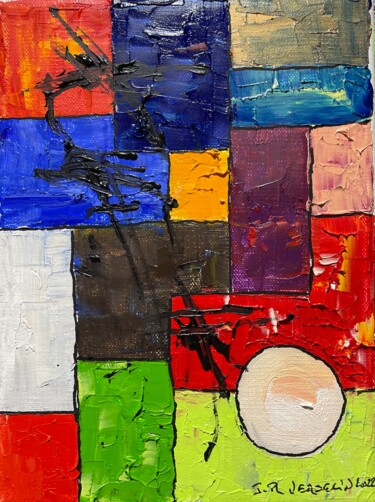 Peinture intitulée "Mosaïque" par J-Ph Verselin, Œuvre d'art originale, Huile Monté sur Châssis en bois