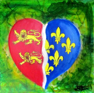 En cœur le blason de sa commune St Clair-sur-Epte