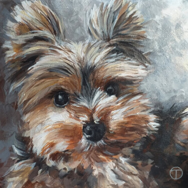 "Yorkshire terrier 2" başlıklı Tablo Olia Tomkova tarafından, Orijinal sanat, Akrilik