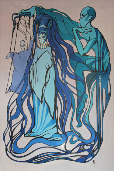 Puppet Painting titled "Puppet" by Natalia Rezanova, Original Artwork, Acrylic