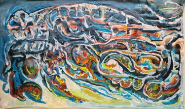 Painting titled "End of the road" by Andrew Walaszek, Original Artwork, Acrylic
