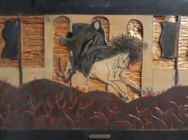 Sculpture titled "La Morte" by Mary Sargent, Original Artwork, Wood