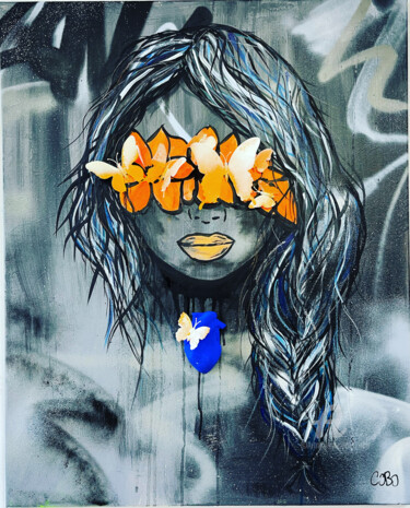 Peinture intitulée "Flowers#2" par Cobo, Œuvre d'art originale, Acrylique Monté sur Châssis en bois