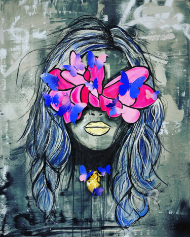 Peinture intitulée "Flowers#1" par Cobo, Œuvre d'art originale, Acrylique Monté sur Châssis en bois