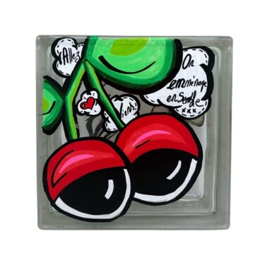 Sculpture titled "Pavé du mur du bonh…" by Asop, Original Artwork, Acrylic