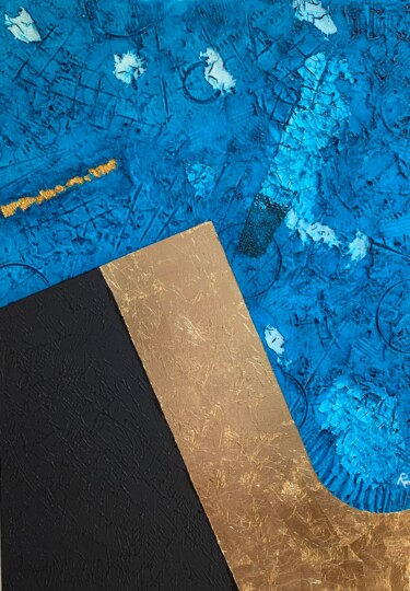 绘画 标题为“PENDENTE” 由Roberto Re, 原创艺术品, 粉笔 安装在木板上