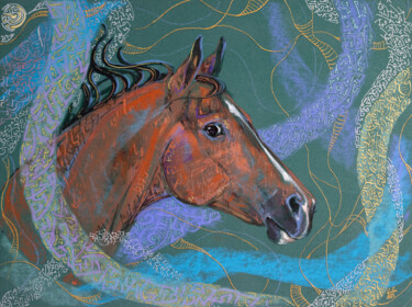 Painting titled ""A roads of Avgusta"" by Fefa Koroleva, Original Artwork, Pastel
