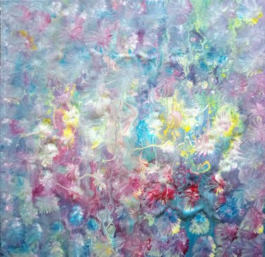 Fleurs printanières Pintura titulada "Fleurs printanières" por Robin Dubois (le CHAT), Obra de arte original, Acrílico Montado en Bastidor de ca…