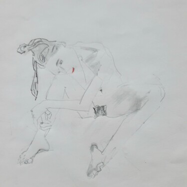 "sauvageonne" Dessin intitulée ""sauvageonne"" par Catherine Claude, Œuvre d'art originale, Crayon