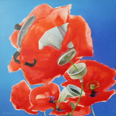 Painting titled "Boire Cafetière aux…" by Applestrophe, Original Artwork, Acrylic