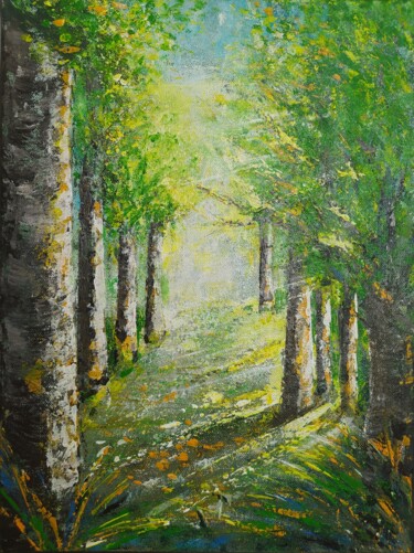 Peinture intitulée "Belle nature" par Myriam Gylon, Œuvre d'art originale, Acrylique Monté sur Châssis en bois