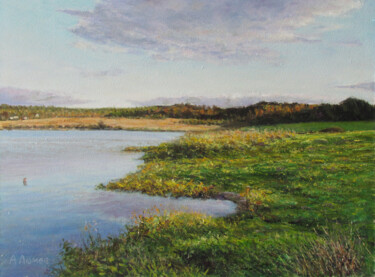 Pintura titulada "Вечер у воды" por Andrei Abramov (Andrei Liumes), Obra de arte original, Oleo