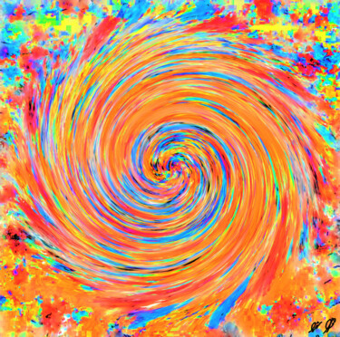 Digital Arts titled "Digital Abstract No…" by Shahriar Aghakhani, Original Artwork, Digital Painting
