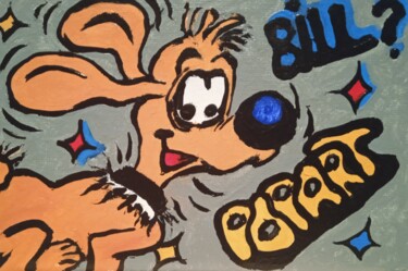 绘画 标题为“Bill pop art .” 由Bertrand Jost, 原创艺术品, 丙烯 安装在纸板上