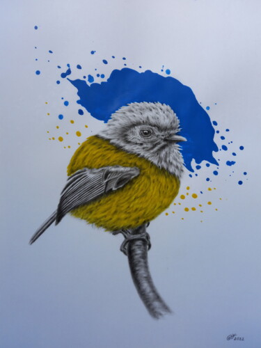 Sparrow Peinture intitulée "Sparrow" par Yaroslav Teslenko, Œuvre d'art originale, Huile