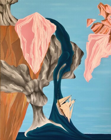 绘画 标题为“Le plongeon” 由Pauline Beaugendre (Studio Ravi), 原创艺术品, 丙烯 安装在纸板上