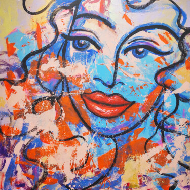 Pintura intitulada "Greek Beauty Origin…" por Natalya Volynska, Obras de arte originais, Acrílico