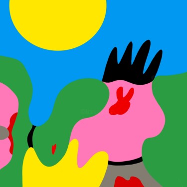 数字艺术 标题为“I See Bunnies” 由Aj Rojas, 原创艺术品, 数字油画