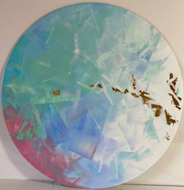 Painting titled "Magical messages." by Anna Evtushenko, Original Artwork, Oil Mounted on Cardboard
