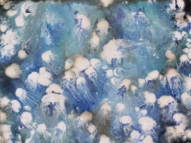 绘画 标题为“jellyfish” 由Tammy Gauthreaux, 原创艺术品, 丙烯 安装在纸板上