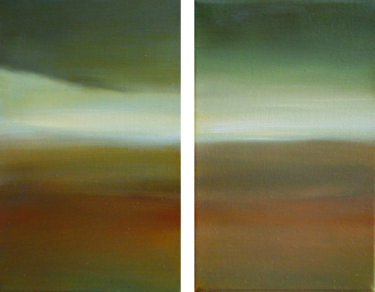 Pintura titulada "Ciel d'orage" por Christine Sutter, Obra de arte original, Oleo Montado en Bastidor de camilla de madera