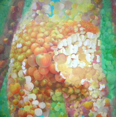 Expo et peindre pommes chez Derly 2005 Malarstwo zatytułowany „Expo et peindre pom…” autorstwa Applestrophe, Oryginalna praca, Akryl