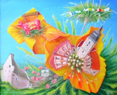 .La carte de la commune Authevernes, donc en fleur