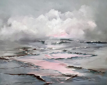 Painting titled "FRAGILE LIGHT" by Elizabeth Williams, Original Artwork, Oil Mounted on Wood Stretcher frame